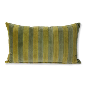 Randig sammetskudde green/camo (30x50)