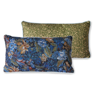 Doris for hkliving: printed cushion blue (35x60)