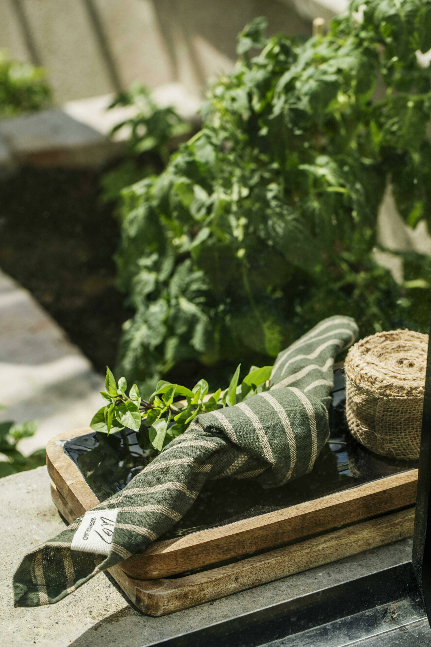 Gustav Ovland Akira servett 2pk 45x45 Grön / Salvia - Bild 3