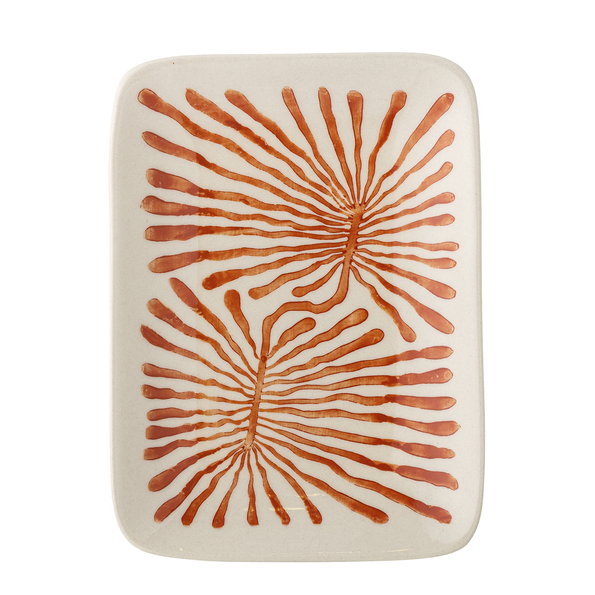 Fauni Plate, Red, Stoneware L15xH2xW11,5 cm