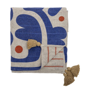 Eviaya Throw, Blue, Recycled Cotton L160xW130 cm