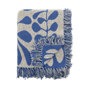 Nevine Throw, Blue, Recycled Cotton L160xW130 cm