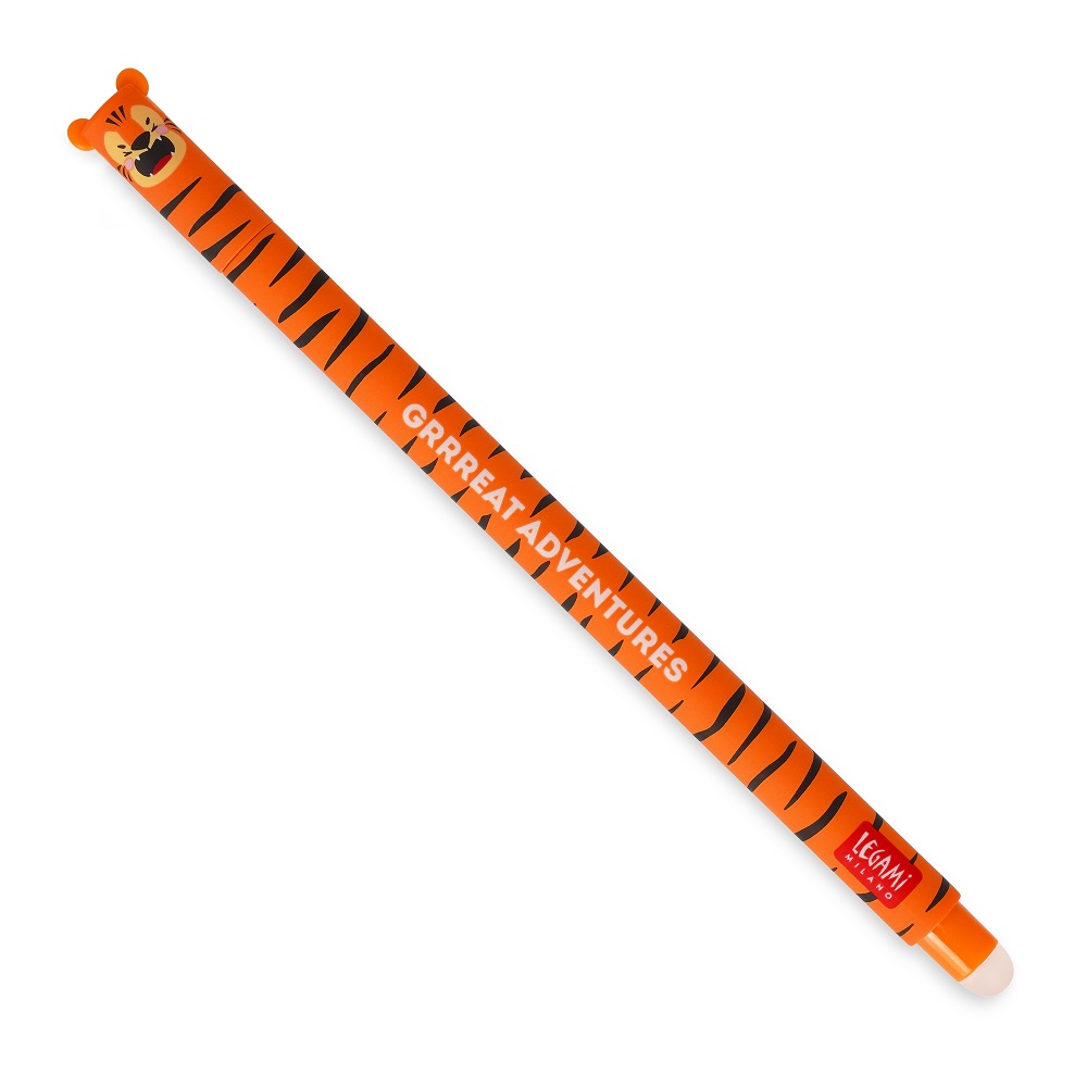 Erasable gel pen, Tiger, orange, gelpenna med utsuddbart bläck