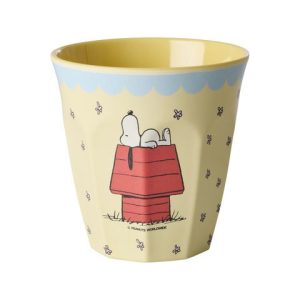 Melamine Cup with Cream Snoopy Print - Medium - 250 ml