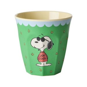 Melamine Cup with Green Snoopy Print - Medium - 250 ml