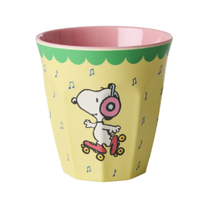 Melamine Cup with Yellow Snoopy Print - Medium - 250 ml