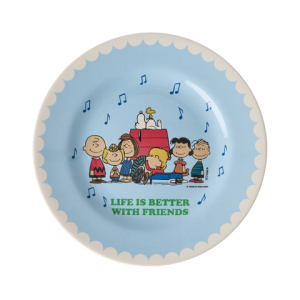 Melamine Side Plate with Soft Blue Snoopy Print
