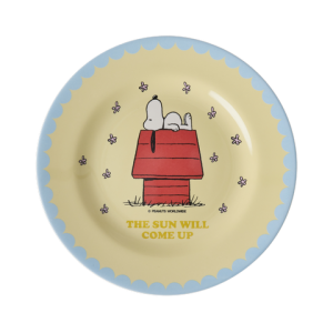Melamine Side Plate with Cream Snoopy Print