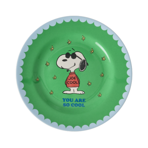 Melamine Side Plate with Green Snoopy Print