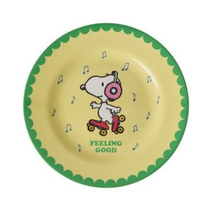 Melamine Side Plate with Yellow Snoopy Print